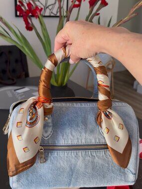 COACH DENIM ROWAN - medium bag/purse